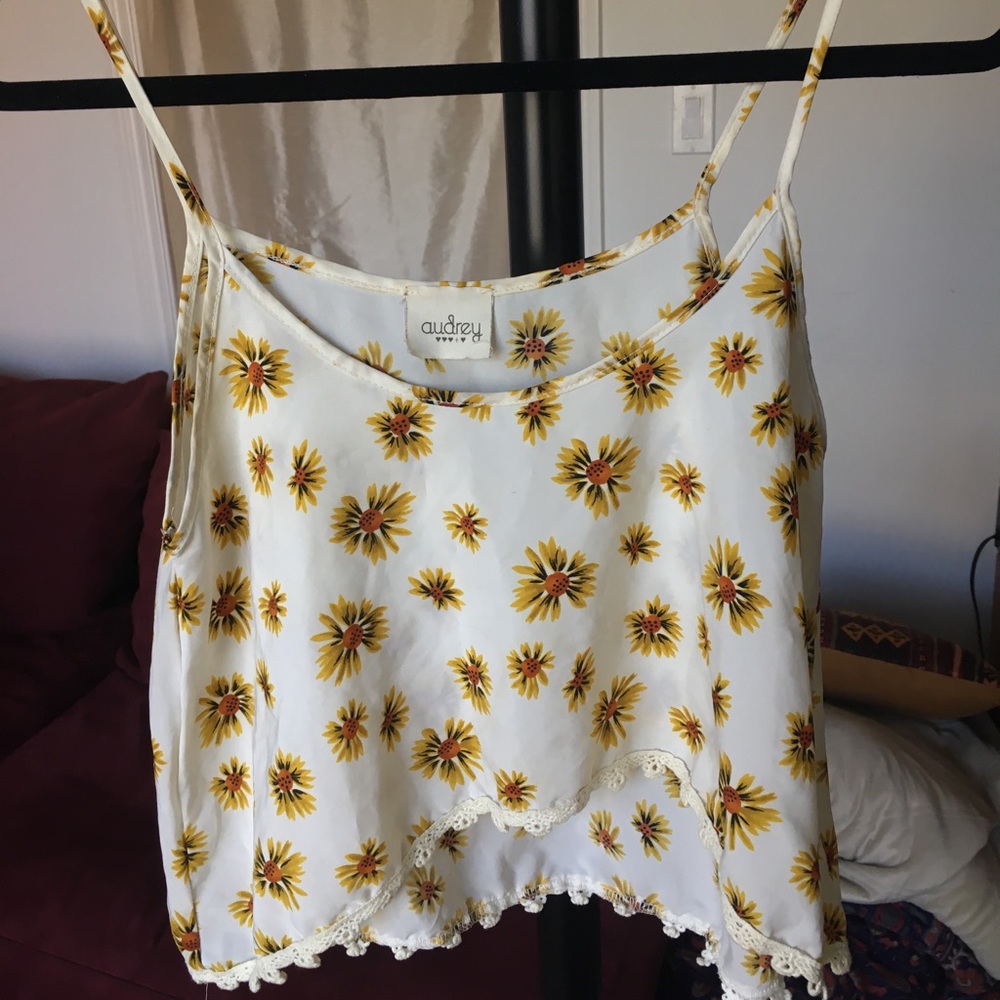 Floral Crop Tank Top